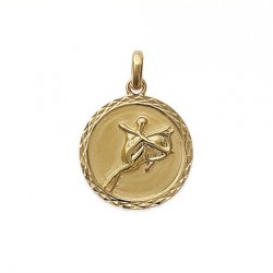 Pendentif Médaille Zodiaque SAGITAIRE Plaqué Or