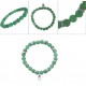 Bracelet Shark Perles Quartzite Vert Et Acier Pour Homme Lithothérapie