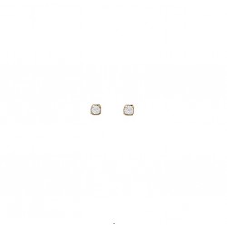 Boucles d'oreilles Plaqué Or Petit DIAM'S Cristal 2,5mm