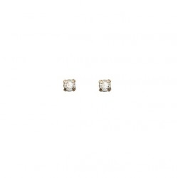 Boucles d'oreilles Plaqué Or Petit DIAM'S Cristal 3,5mm